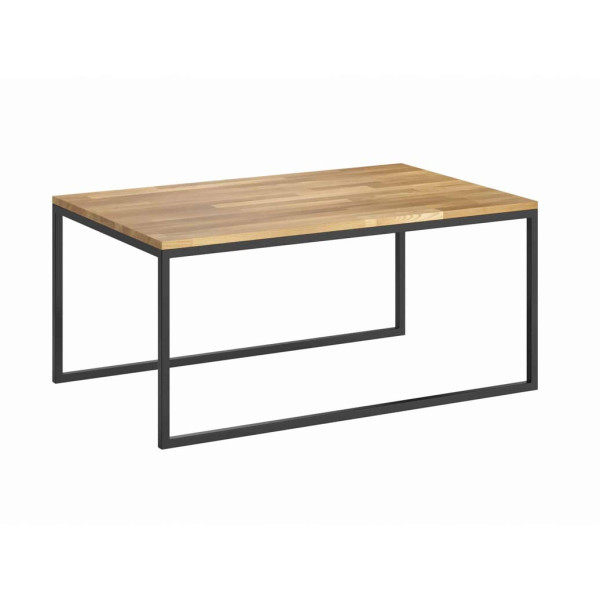 Stolik kawowy nowoczesny z dębowym blatem 100x60 cm 328533
