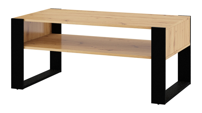Stolik kawowy NUKA F 110 cm dąb artisan czarny mat 239868