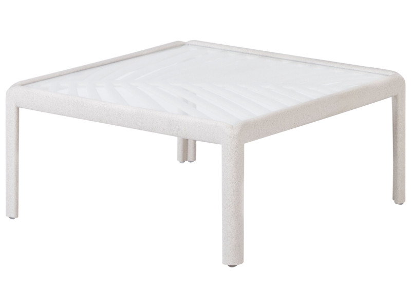 Stolik kawowy ogrodowy 69x69 cm jasnobeżowy 452761
