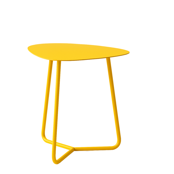 Stolik Kawowy, Ogrodowy, Aluminiowy, Żółty - TRÓJKĄT 230959