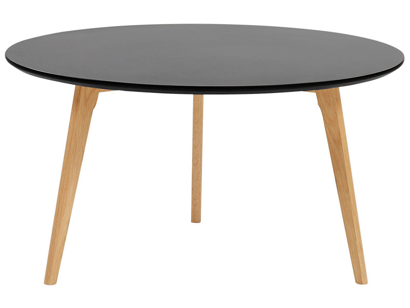Stolik kawowy okrągły 80 cm czarny 63310