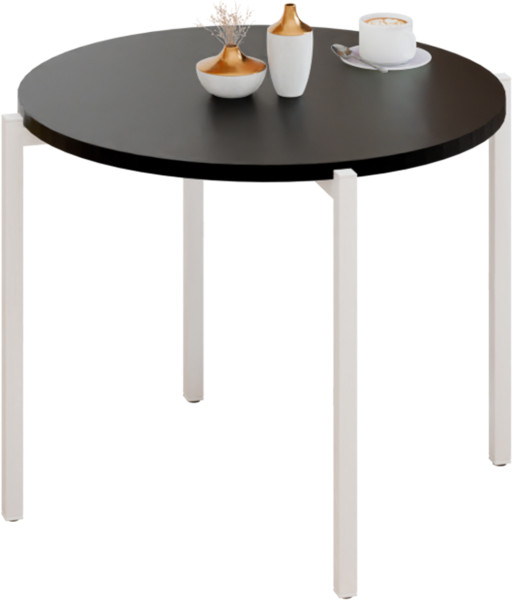 Stolik kawowy okrągły loft 55x55x46 cm metalowy biały 996270