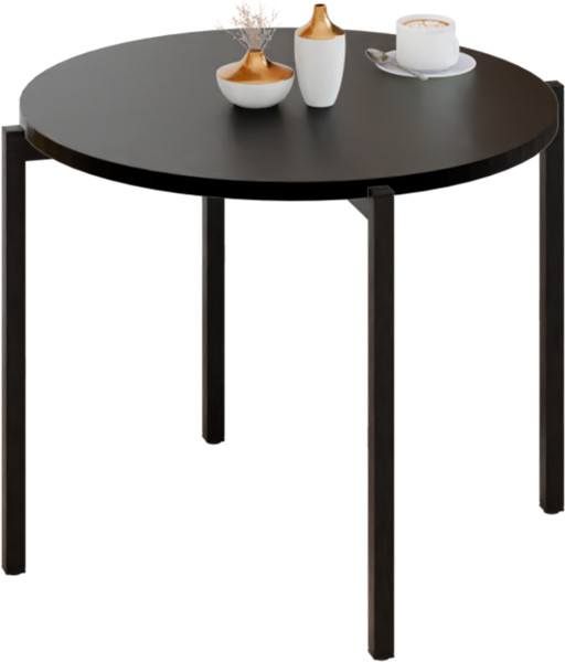 Stolik kawowy okrągły loft 55x55x46 cm metalowy czarny 996277