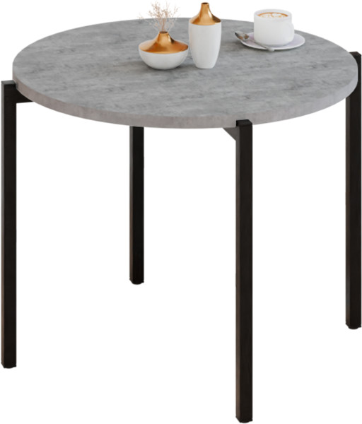 Stolik kawowy okrągły loft 55x55x46 cm metalowy czarny 996287