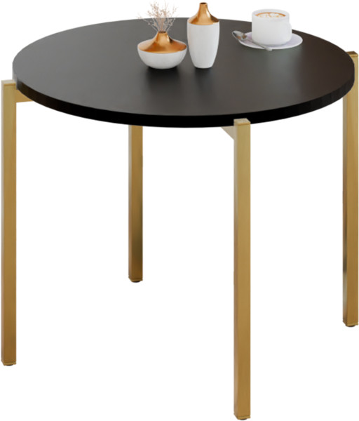 Stolik kawowy okrągły nowoczesny 55x55x46 cm metalowy złoty 996260