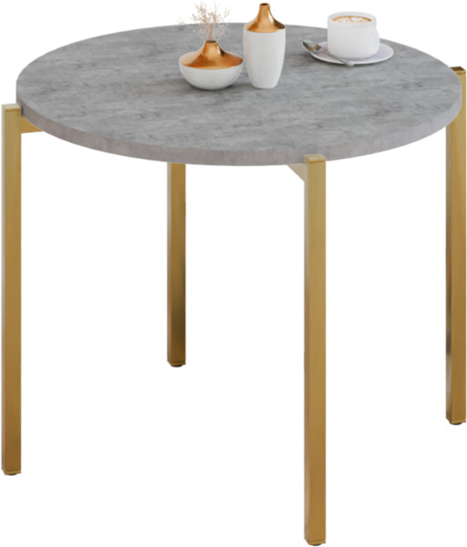 Stolik kawowy okrągły nowoczesny 55x55x46 cm metalowy złoty 996266