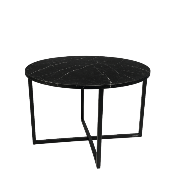 Stolik Kawowy Okrągły z Marmurem Nero Marquina DRITTO - 11 86778