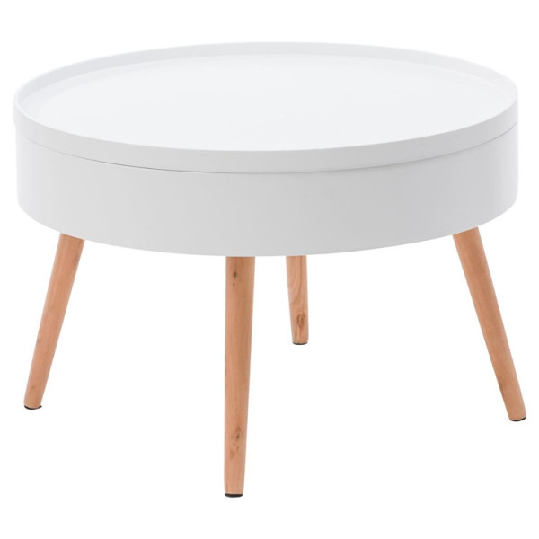 Stolik kawowy okrągły ze schowkiem 60cm ModernHome 356741