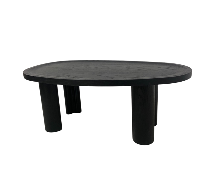 Stolik kawowy OVALI modernistyczny i solidny Czarny 679477