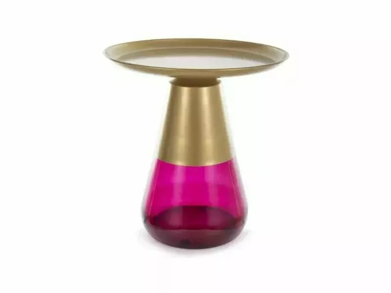 Stolik kawowy TIFFANY A GOLD 50x50 złoty/fioletowy 874176