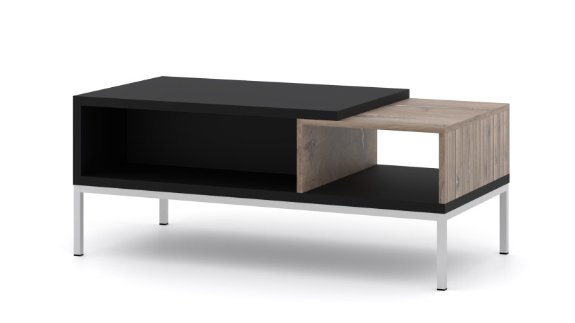 Stolik kawowy TOLEDO 110x55 cm dąb flagstaff / czarny mat 240656
