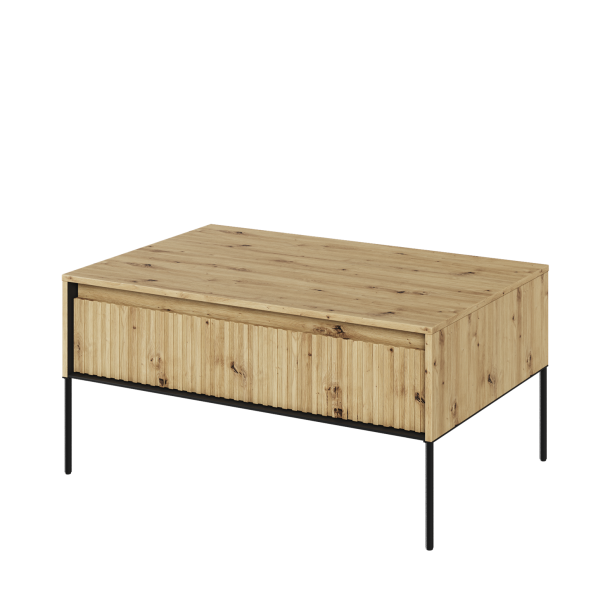Stolik kawowy TREND z uchylną szafką na wysokich nogach dąb artisan 800751