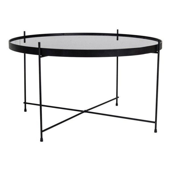 STOLIK KAWOWY Venezia czarny 70x40 cm SZKLANY BLAT 660553