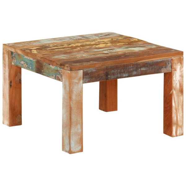 Stolik kawowy Wielokolorowe 55 x 55 x 35 cm Drewno z odzysku vidaXL 409694