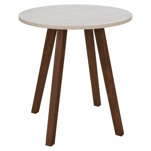 Stolik kawowy z blatem w imitacji marmuru 35xh38 cm beżowy 994494