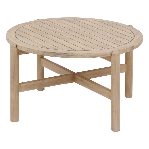 Stolik kawowy z drewna akacji DEONA, ogrodowy, Ø 80 cm 211470
