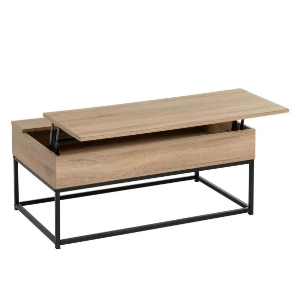 Stolik kawowy z podnoszonym blatem 100x55xh40 cm brązowy 994492