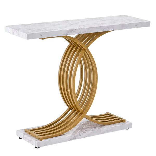Stolik konsola wąska do przedpokoju 100cm metalowa do salonu 951511