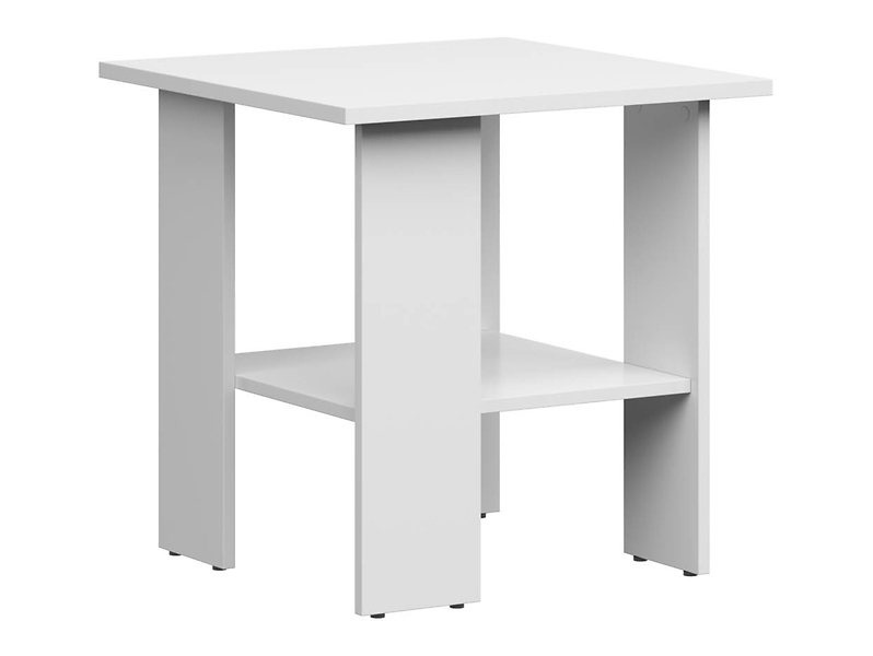 Stolik kwadratowy Nepo Plus 55 cm z półką biały 55428