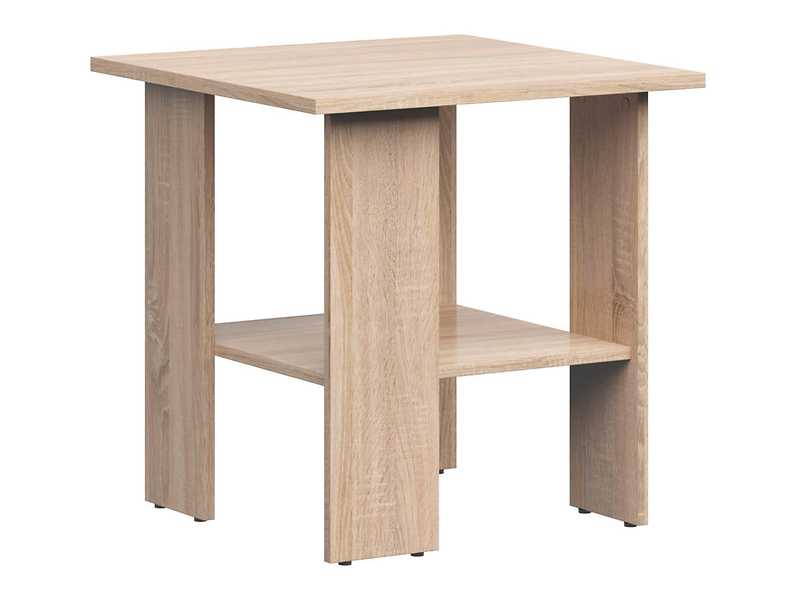 Stolik kwadratowy Nepo Plus 55 cm z półką dąb sonoma 55430