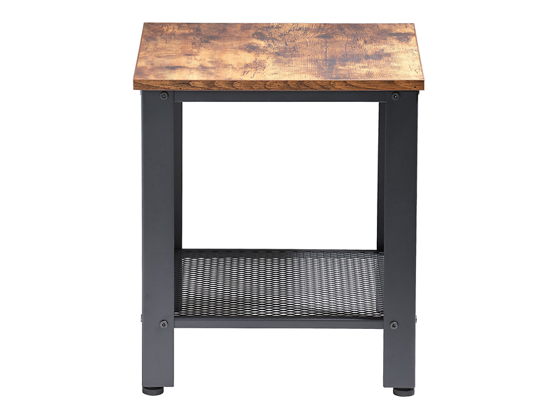 Stolik kwadratowy Roman z półką 40 cm orzechowo-czarny 699168