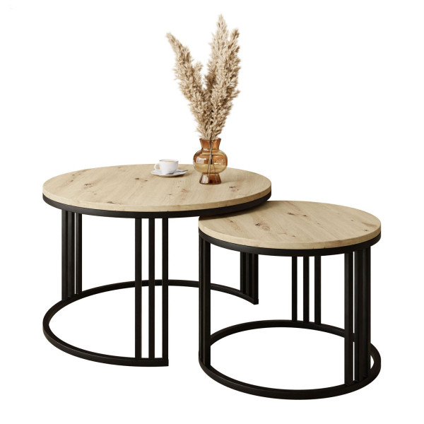 Stolik LORI 2w1 czarny/dąb artisan 220886