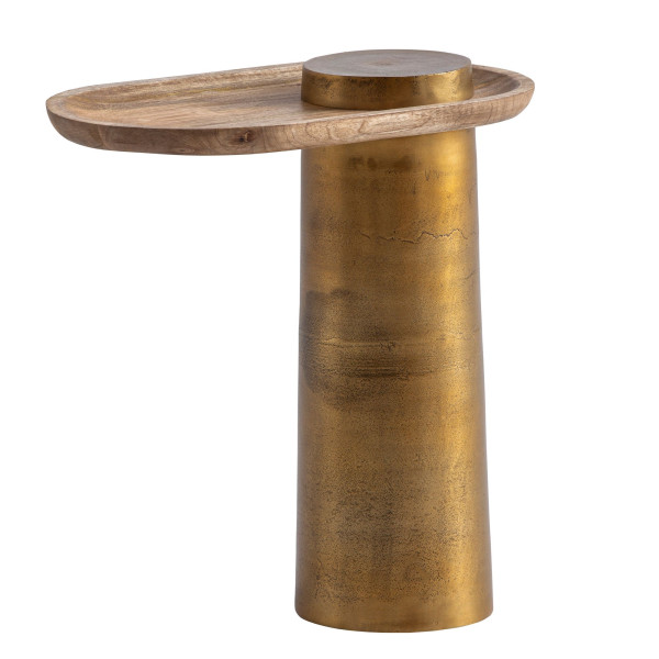Stolik Mango Metal 50x30x52 Owalny Pomocniczy Kawowy Industrialny 714137
