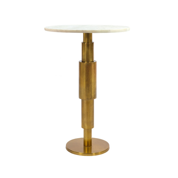 Stolik marmurowy, dekoracyjny, do salonu, sofa, pomocniczy, metalowy, Alu 965191