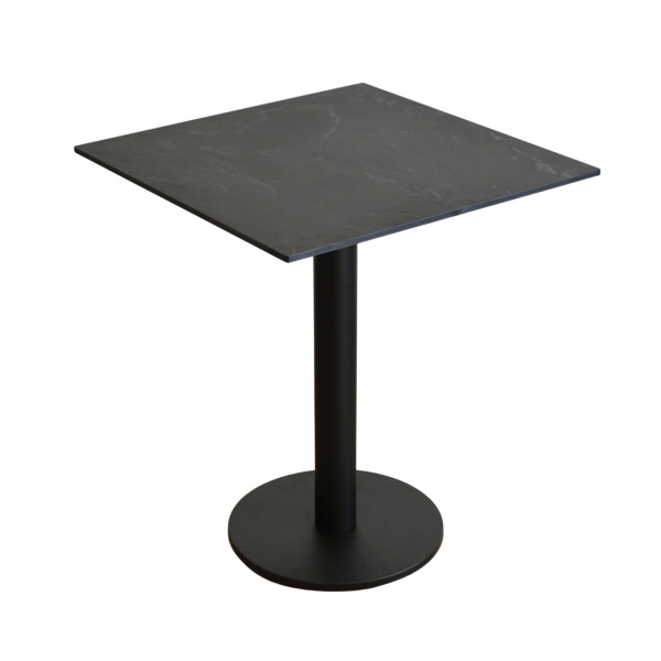 Stolik na balkon wodoodporny HPL 12mm 65x65cm Black noga okrągła 1084326