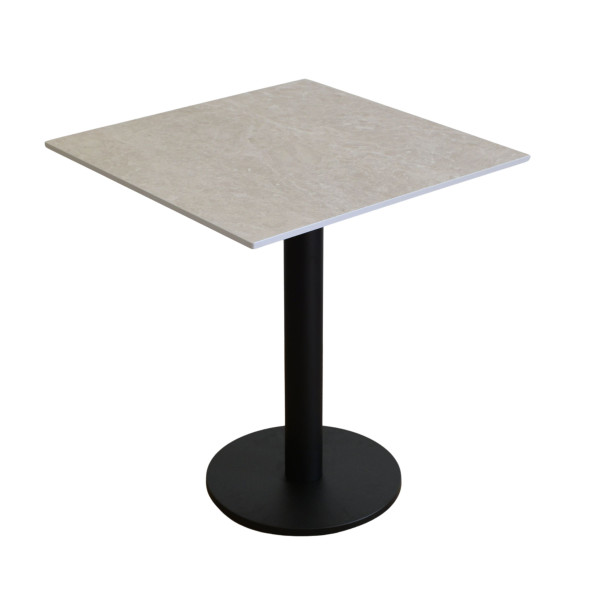 Stolik na balkon wodoodporny HPL 12mm 65x65cm Cream Navona noga okrągła 1084321