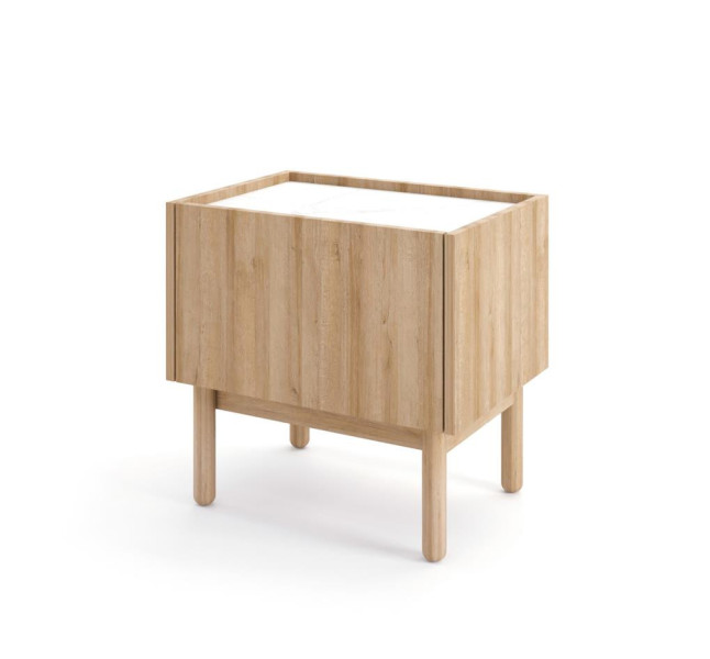 Stolik nocny BOHO S50 dąb riviera/marmur bianco 340023