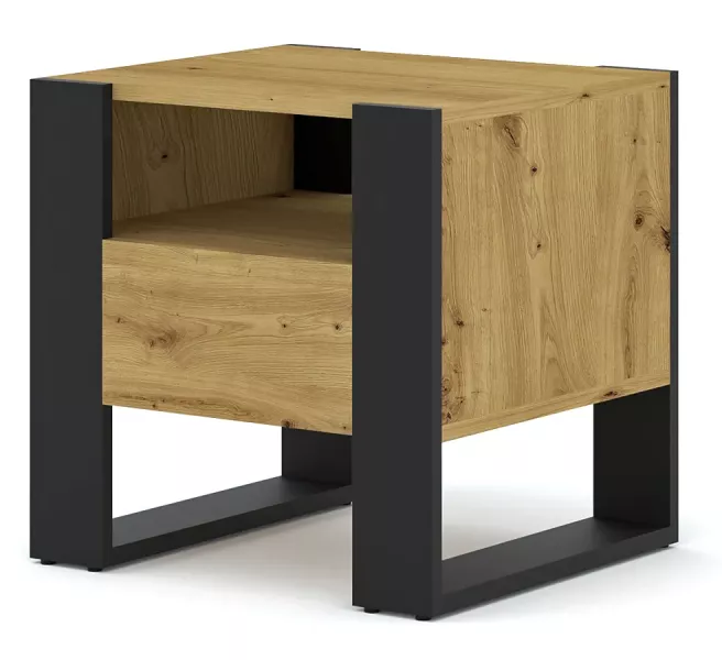 Stolik nocny dąb artisan - Jotica 643212