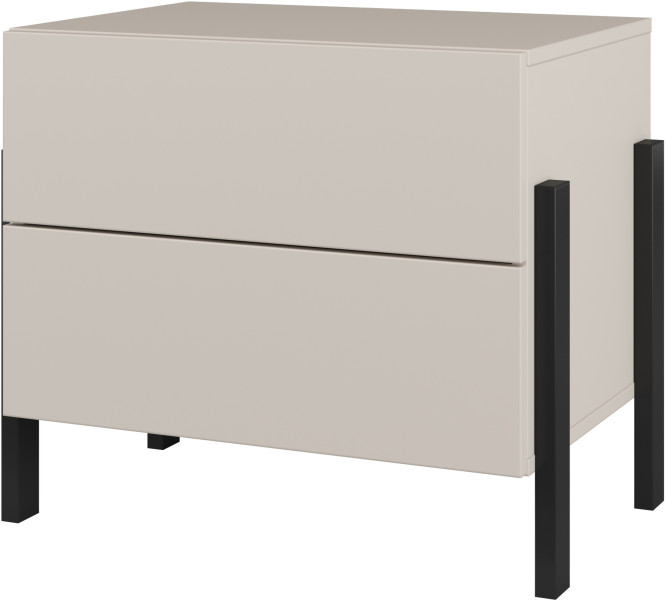 Stolik nocny do sypialni z szufladami 55 cm kaszmir JUKON 754505