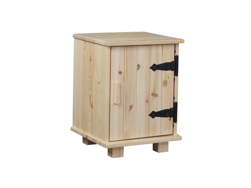 Stolik nocny drewniany NATURAL WOOD, kolor sosnowy 177238