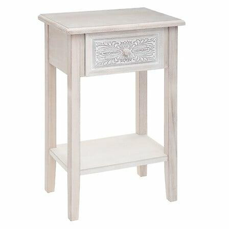 STOLIK NOCNY Hina Z SZUFLADĄ 45x30x67 cm rzeźbione ornamenty 458950