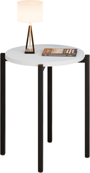 Stolik nocny okrągły loft 35x35x46 cm metalowy czarny 996492