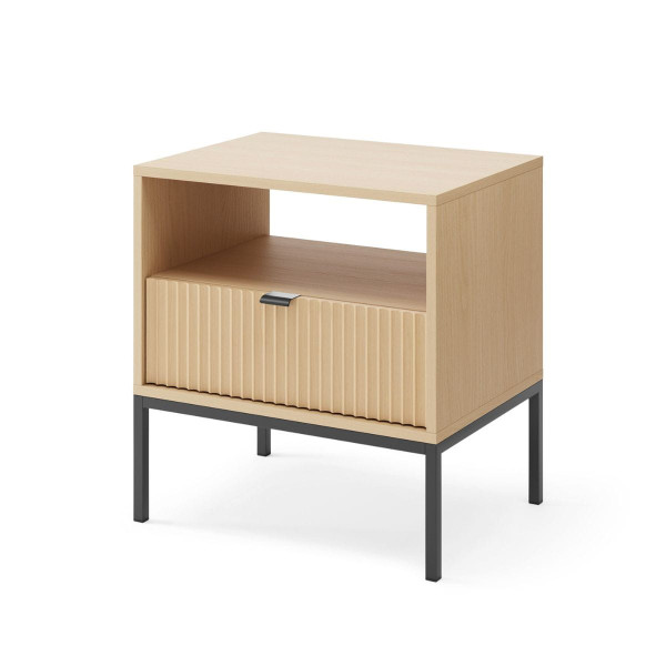 Stolik nocny z czarnym uchwytem FLORS DĄB VINCENZA 977043