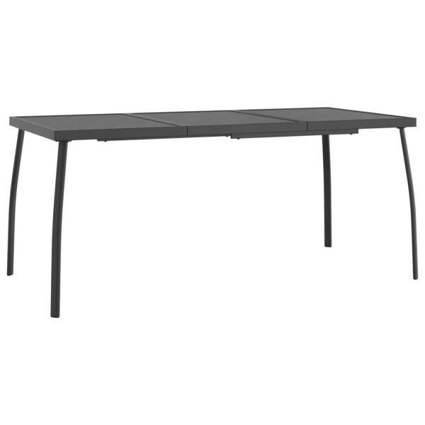 Stolik ogrodowy, antracytowy, 165x80x72 cm, stalowa siatka 630621