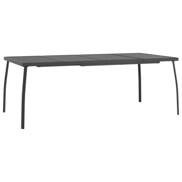 Stolik ogrodowy, antracytowy, 200x100x72 cm, stalowa siatka 630616
