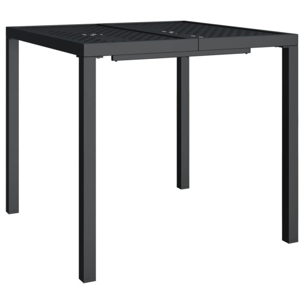 Stolik ogrodowy, antracytowy, 80x80x72 cm, stal 630629