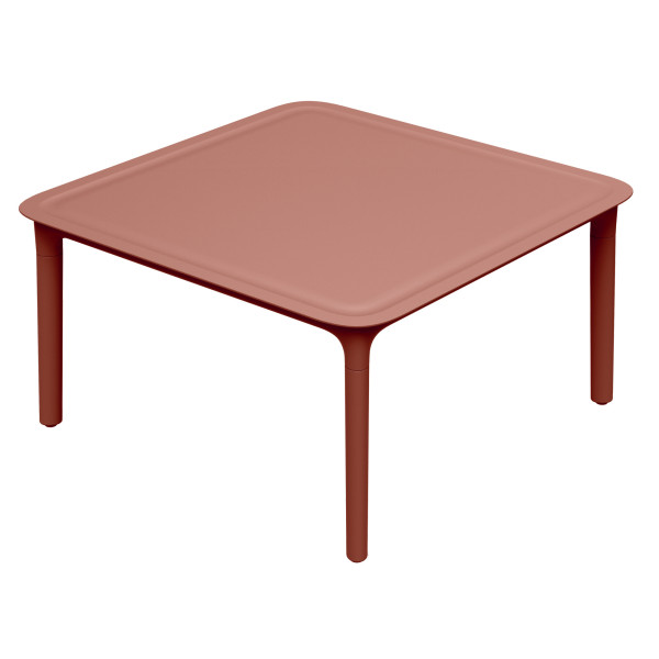 Stolik ogrodowy kawowy Rimo Burnt Brick 77,5 x 77,5 cm FERNE 656325