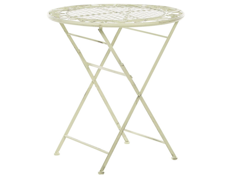 Stolik ogrodowy okrągły 70 cm składany zielony 115360