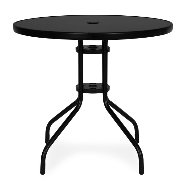 Stolik ogrodowy okrągły 80 cm czarny MultiGarden 961686