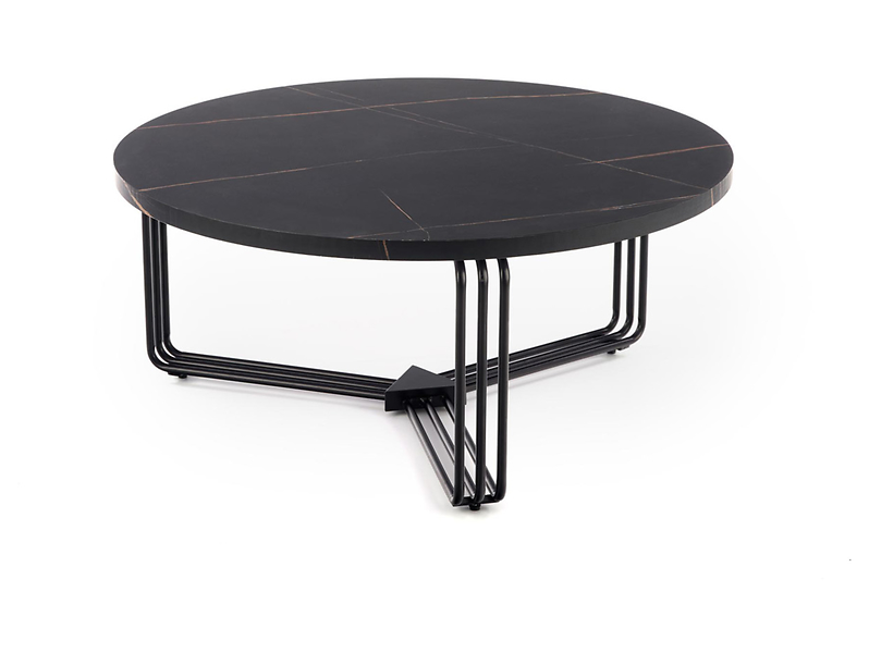 Stolik okrągły Antica 80 cm czarny 40776
