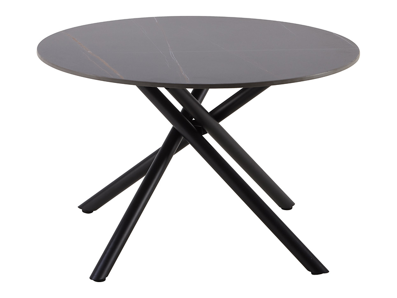 Stolik okrągły ceramiczny Marabella 70 cm czarny 743338