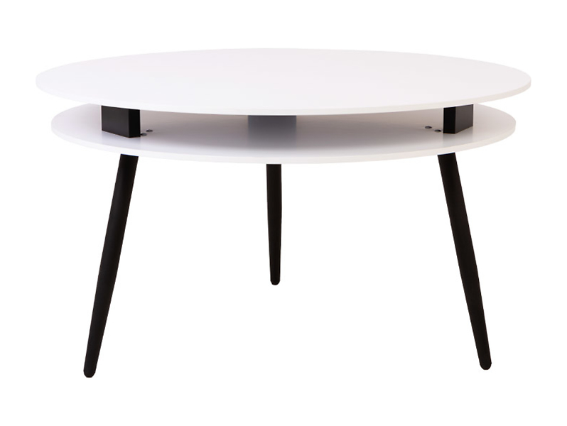 Stolik okrągły Fredo 90 cm biały 49000
