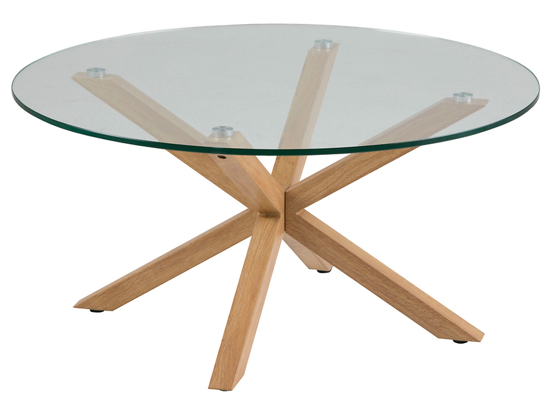 Stolik okrągły Heaven 82 cm szkło dymione 49441