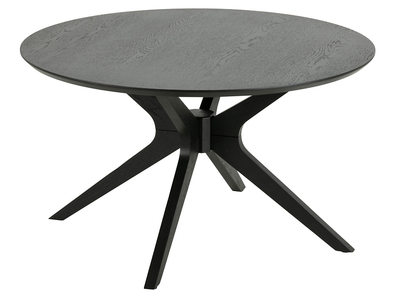 Stolik okrągły I Duncan 80 cm fornirowany czarny 49448