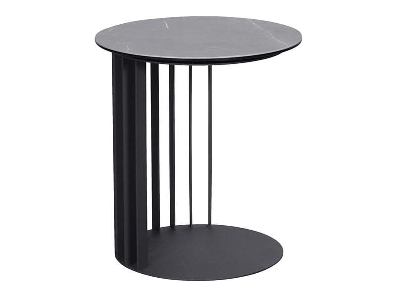 Stolik okrągły Lipari 45 cm szaro-czarny 725052