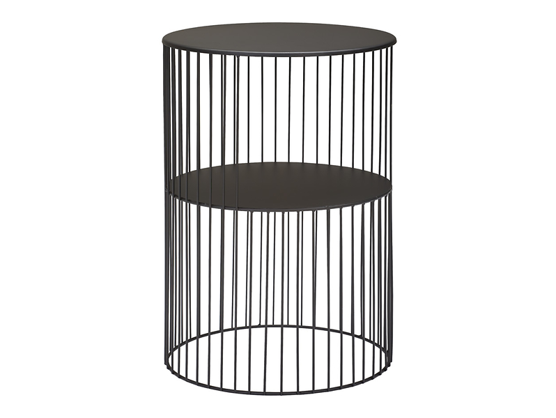 Stolik okrągły Mario 55 cm metalowy czarny 714159